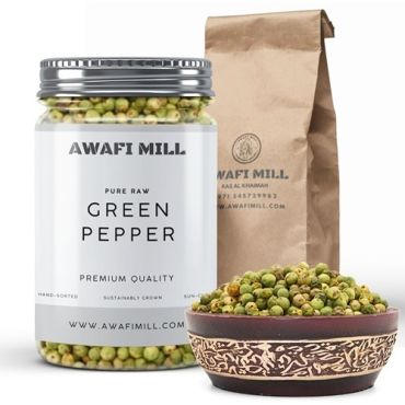 Awafi Mill Green pepper Premium Whole Green Peppercorns 100gm
